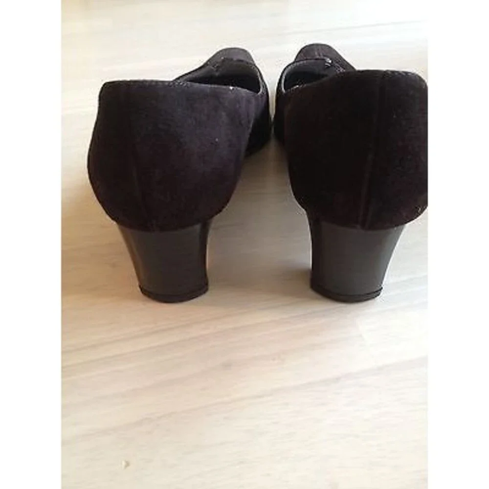 Peter Kaiser Women's Shoes Brown Suede Heels Shoe Size Uk 4 Us 6